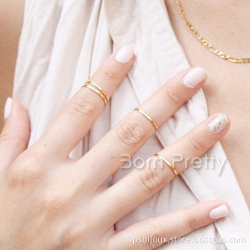 1pc Fashion Simple Ring Gold And Silver Colors In